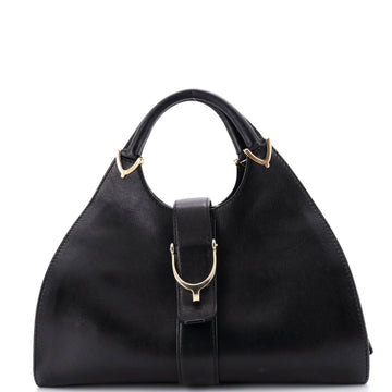 Gucci Stirrup Top Handle Bag Leather Large
