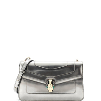 Bvlgari Serpenti Forever Shoulder Bag Metallic Leather Small