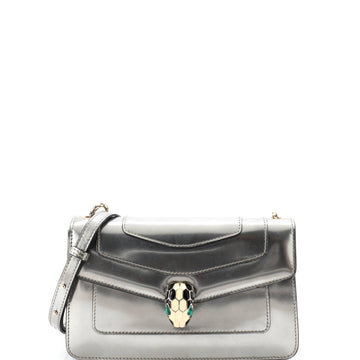 Bvlgari Serpenti Forever Shoulder Bag Metallic Leather Small