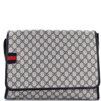 Gucci Web Loop Messenger GG Coated Canvas Large