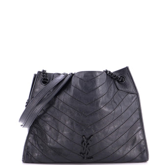 Saint Laurent Niki Shopping Tote Matelasse Chevron Leather Medium