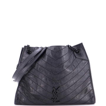 Saint Laurent Niki Shopping Tote Matelasse Chevron Leather Medium