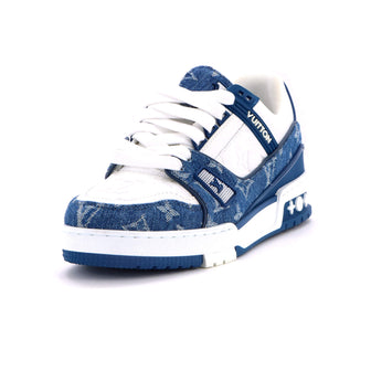 Louis Vuitton Men's LV Trainer Sneakers Monogram Empreinte Leather and Monogram Denim