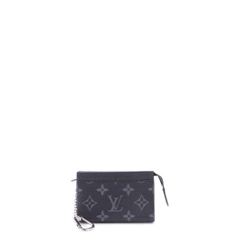 Louis Vuitton Voyage Key Pouch Monogram Eclipse Canvas