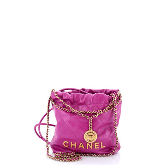 Chanel 22 Chain Hobo Quilted Calfskin Mini