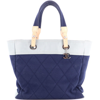 Chanel Biarritz Tote Quilted Canvas Large