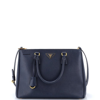 Prada Double Zip Lux Tote Saffiano Leather Medium