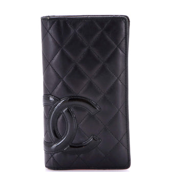 Chanel Cambon Bifold Wallet Quilted Lambskin Long