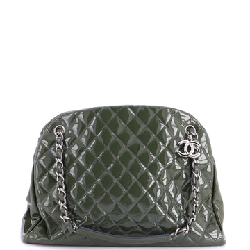 Chanel Just Mademoiselle Bag Quilted Patent Large