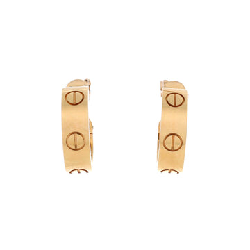 Cartier LOVE French Clip Hoop Earrings 18K Yellow Gold 5.5
