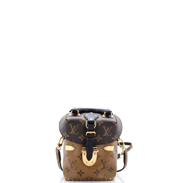 Louis Vuitton Camera Box Handbag Studded Reverse Monogram Canvas