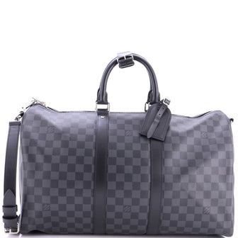 Louis Vuitton Keepall Bandouliere Bag Damier Graphite 45