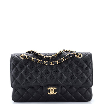 Chanel Classic Double Flap Bag Quilted Caviar Medium