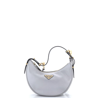Prada Arque Half Moon Hobo Leather Small