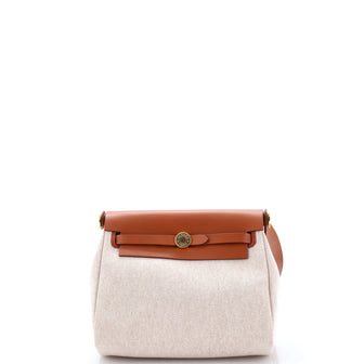 Hermes Herbag Zip Toile and Leather 20