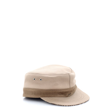 Christian Dior Logo Newsboy Cap Cotton Blend