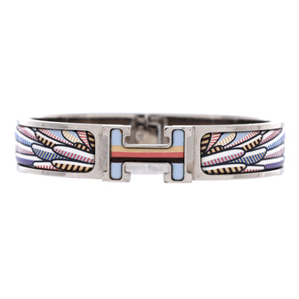 Hermes Clic H Bracelet Printed Enamel Narrow