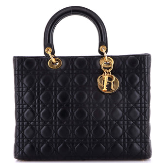 Christian Dior Lady Dior Bag Cannage Quilt Lambskin Large