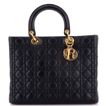 Christian Dior Lady Dior Bag Cannage Quilt Lambskin Large