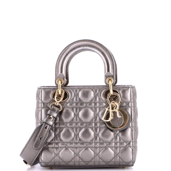 Christian Dior My ABCDior Lady Dior Bag Metallic Cannage Quilt Leather