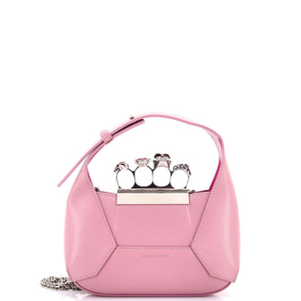 Alexander McQueen Jewelled Hobo Leather Mini