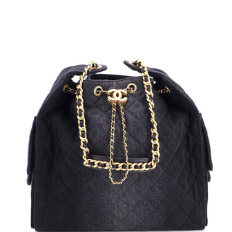 Chanel 25 Hobo Bag Quilted Denim Medium