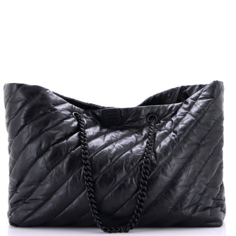 Balenciaga Crush Carry All Chain Tote Quilted Leather Large