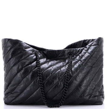 Balenciaga Crush Carry All Chain Tote Quilted Leather Large