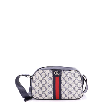 Gucci Ophidia Camera Shoulder Bag GG Coated Canvas with Leather Small