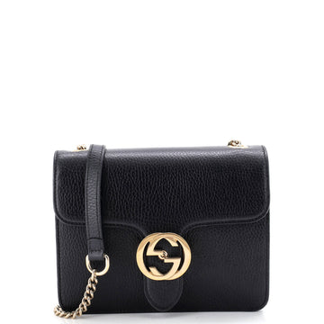 Gucci Interlocking Chain Crossbody Bag Leather Small