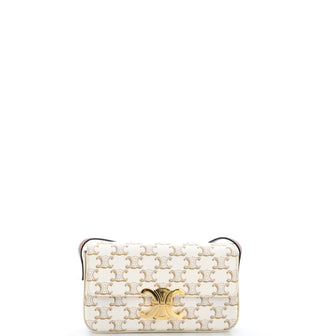 Celine Triomphe East-West Shoulder Bag Triomphe Coated Canvas