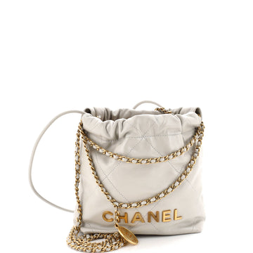 Chanel 22 Chain Hobo Quilted Shaded Calfskin Mini