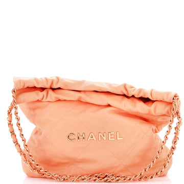 Chanel 22 Chain Hobo Quilted Caviar Small