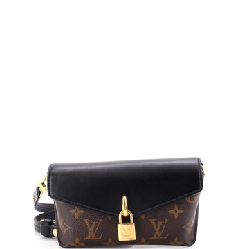 Louis Vuitton Padlock on Strap Handbag Monogram Canvas and Leather