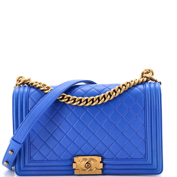 Chanel Boy Flap Bag Quilted Lambskin New Medium