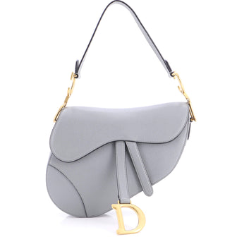 Christian Dior Saddle Handbag Leather Medium