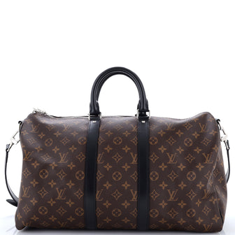 Louis Vuitton Keepall Bandouliere Bag Macassar Monogram Canvas 45