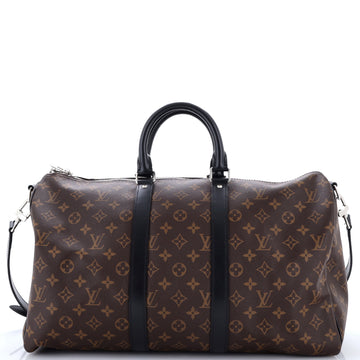Louis Vuitton Keepall Bandouliere Bag Macassar Monogram Canvas 45