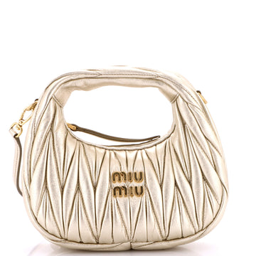 Miu Miu Wander Hobo Matelasse Leather Mini