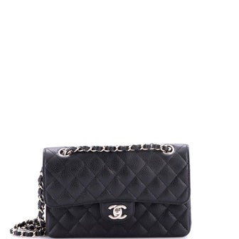 Chanel Classic Double Flap Bag Quilted Caviar Medium