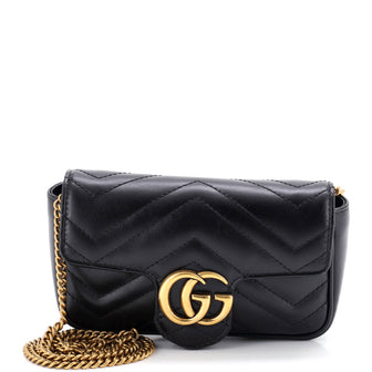 Gucci GG Marmont Flap Bag Matelasse Leather Super Mini
