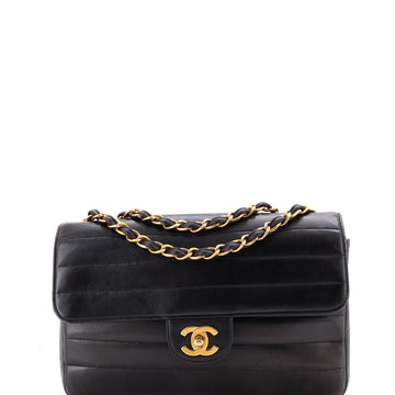 Chanel Vintage CC Flap Bag Horizontal Quilted Leather Jumbo