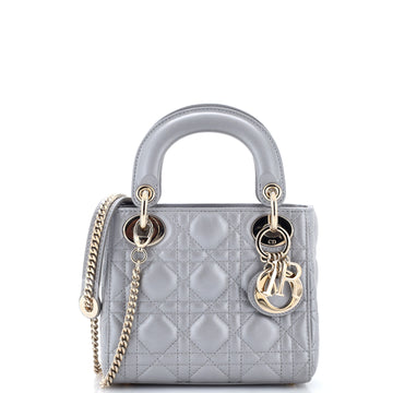 Christian Dior Lady Dior Chain Bag Cannage Quilt Lambskin Mini