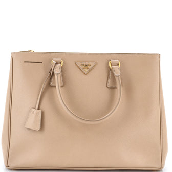 Prada Double Zip Lux Tote Saffiano Leather Large