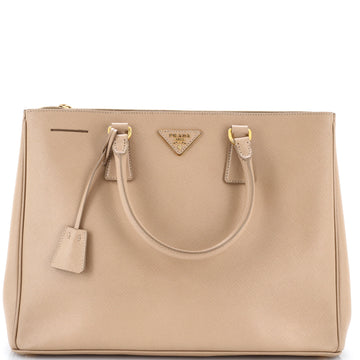 Prada Double Zip Lux Tote Saffiano Leather Large