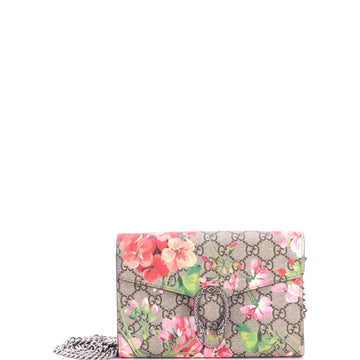 Gucci Dionysus Chain Wallet Blooms Print GG Coated Canvas Small