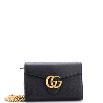 Gucci GG Marmont Chain Wallet Leather Mini