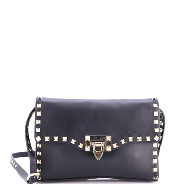 Valentino Garavani Rockstud Flip Lock Flap Bag Leather Medium