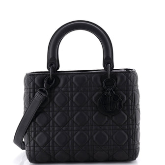 Christian Dior Ultra Matte Lady Dior Bag Cannage Quilt Calfskin Medium