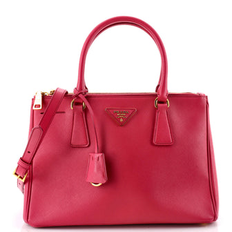 Prada Double Zip Lux Tote Saffiano Leather Small